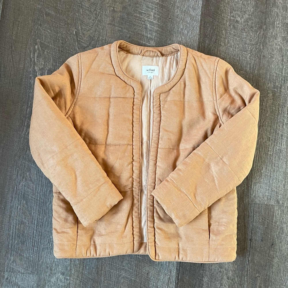 Wilfred Jonquille quilted linen coat XS